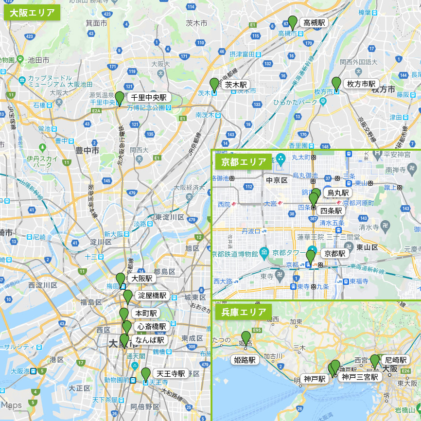 関西エリアの効果的な街頭配布ポイントを紹介
