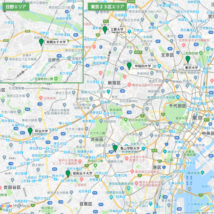 東京エリアにある大学前の効果的な街頭配布ポイントを紹介