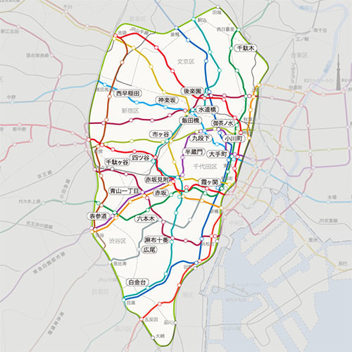 街頭サンプリングガイド 東京(山手線内)エリアMAP
