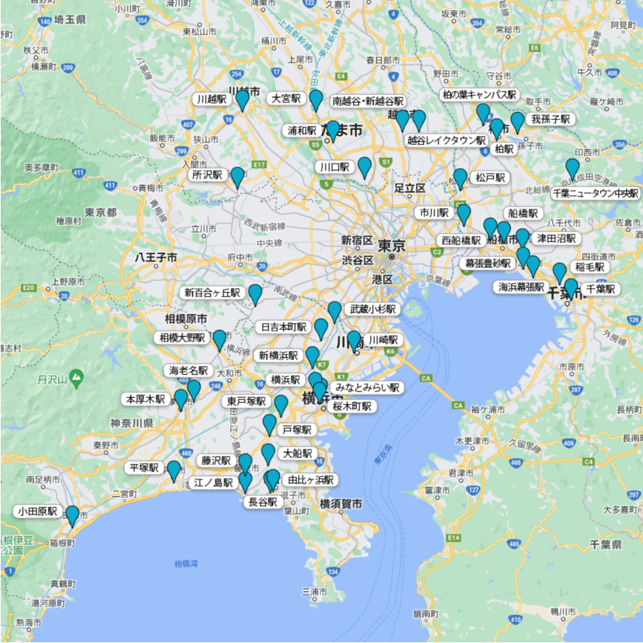 神奈川／千葉／埼玉エリアの効果的な街頭配布ポイントを紹介